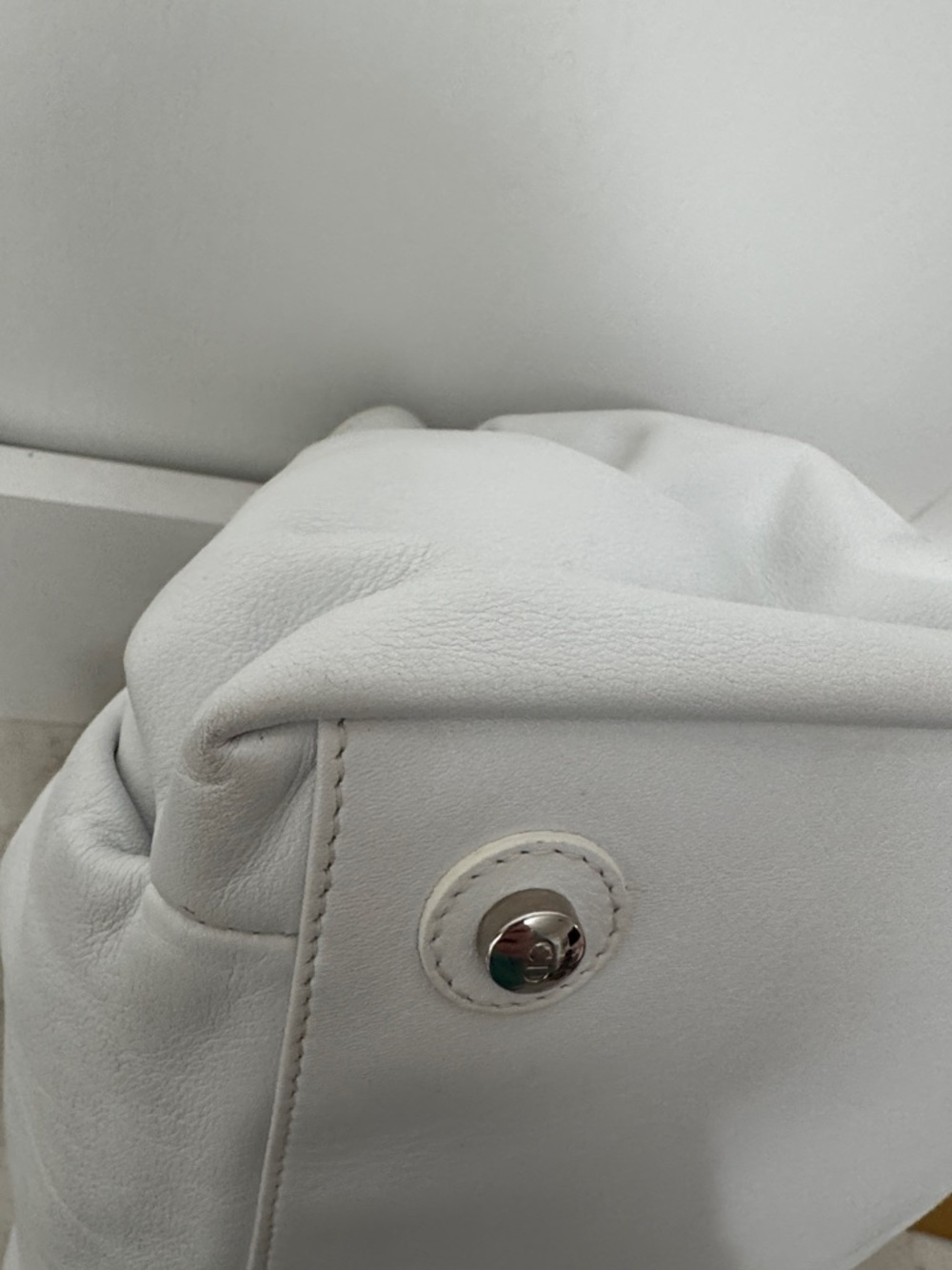 Dior La Trente Leather rufffle Shoulder Bag w/ silver Chain Handles w COA in EUC - Picture 9 of 17